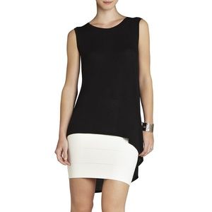 NWT BCBG Max Azria asymmetrical sheer tank